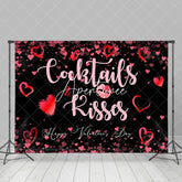 Aperturee - Aperturee Romantic Cocktails Kisses Valentines Day Backdrop